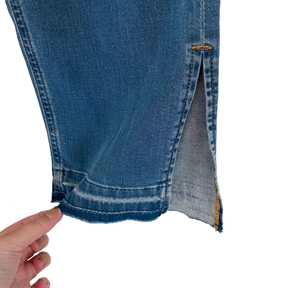 Boden 8 LONG Jeans Salisbury Side Split Medium Blue Denim Stretch - Picture 6 of 9